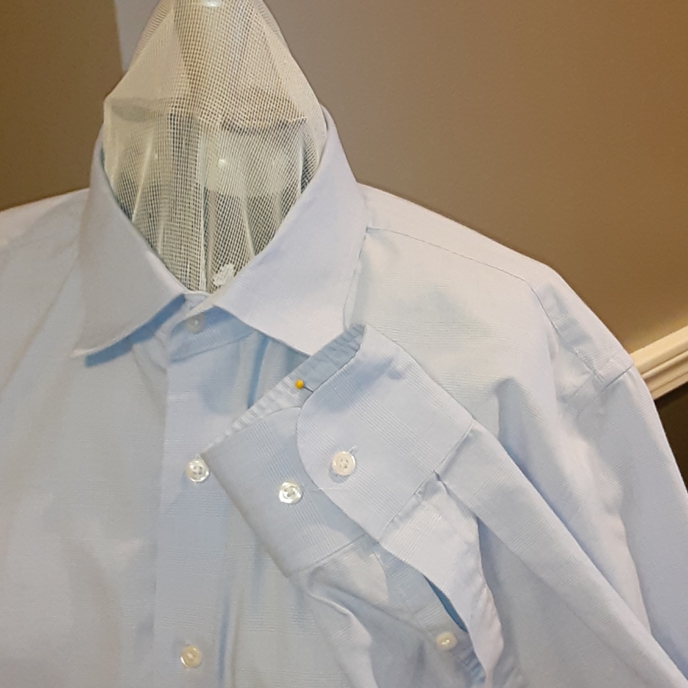 Nordstrom Rack No Iron Shirt 15.5 34/35 Trim Fit View 2